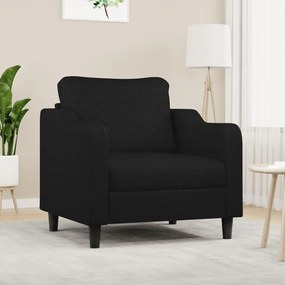 vidaXL Fotoliu canapea, negru, 60 cm, material textil