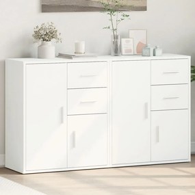 vidaXL Dulapuri, 2c., alb, 60x31x70 cm, lemn prelucrat