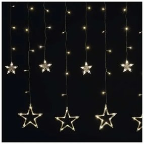 Perdea luminoasă LED de Crăciun, 115 LED, 1,35 W, 6,85 x 1,05 m, alb cald