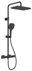 Set de duș cu baterie termostatică KFA Armatura MALAGA 5756-910-81, negru