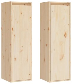 813506 vidaXL Dulapuri de perete, 2 buc., 30x30x100 cm, lemn masiv de pin