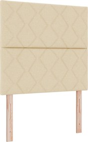 vidaXL Tăblie LED Crem 100 cm țesătură