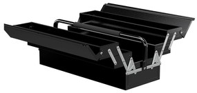 DURHAND Cărucior de scule, cutie de scule cu 3 etaje, din oțel, 56 lungime x 20 lățime x 41 înălțime cm, negru | Aosom Romania