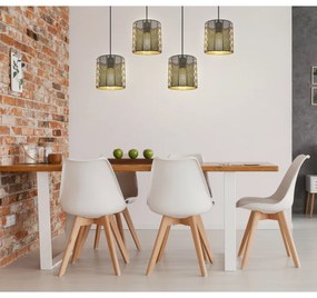 Lustra suspendata design modern ABINI negru 15450-4H GL
