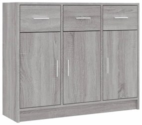 823014 vidaXL Servantă, gri sonoma,91x28x75 cm, lemn prelucrat