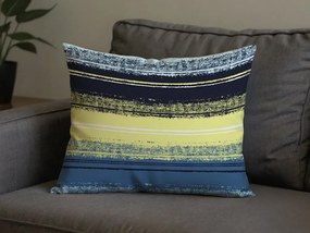 Set 2 huse decorative pentru perne din microfibra BLUE STRIPES 50x70 cm, albastru