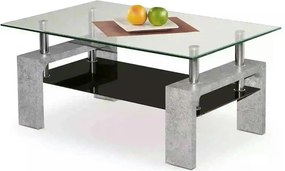 Masuta DIANA INTRO, transparent/gri beton, 100x60x45 cm