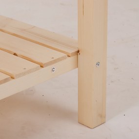 Outsunny Pat de Gradină pentru Flori, Ridicat, cu Husă de Protecție, 91x91x81 cm, Design din Lemn Natural | Aosom Romania