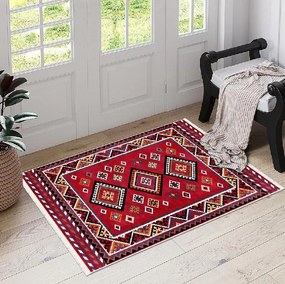 Covor camera antiderapant, 80x200 cm, etnic oriental, model Anatolia