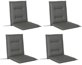 Outsunny Set de 4 perne de șezut 108 x 50 x 5 cm, perne pentru scaune cu curele, pentru interior și exterior, Hellgrau | Aosom Romania