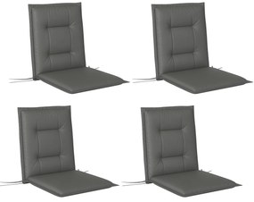 Outsunny Set de 4 perne de șezut 108 x 50 x 5 cm, perne pentru scaune cu curele, pentru interior și exterior, Hellgrau | Aosom Romania