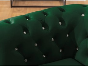 Canapea verde extensibilă cu tapițerie din catifea 148 cm York Blik – Ropez