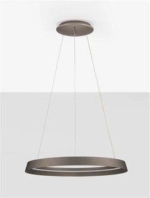 Lustra LED suspendata design modern circular ORMI brown