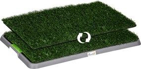 PawHut Toaletă pentru Câini, Iarbă Artificială pentru Câini cu Tavă pentru Antrenamentul la Oliță, 67x41 cm, Verde