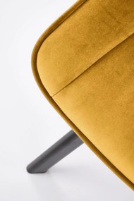 Scaun K520 velvet mustariu