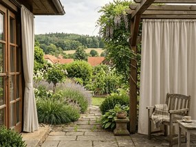 Perdea de gradina GARDIO impermeabil 150x220 cm, bej gri