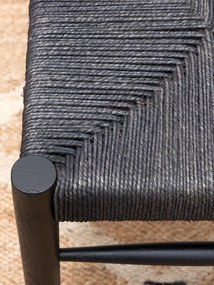 Scaun dining, negru ,din iuta, Gitana