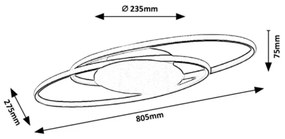 Rabalux - Plafonieră LED 50W 230V