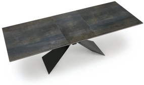 Masa extensibila Luciano marmura albastra/negru L180-230 cm