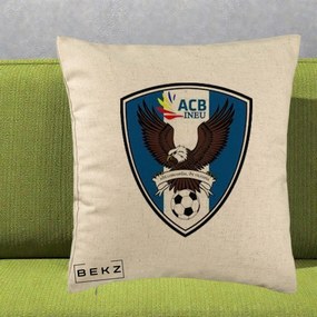 Perna Personalizata ACB Ineu Fotbal, 40x40 cm, Bej, Husa Detasabila, Perna Inclusa, BEKZ®