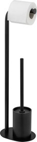 Suport pentru hârtie igienică negru din oțel Levante – Wenko