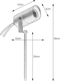 Markslöjd 108483 - Lampă LED de exterior GARDEN24 LED/3W/24V 30 cm IP44 neagră