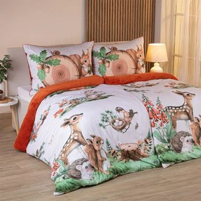 decoDoma Lenjerie de pat Dual Feel WOODLAND