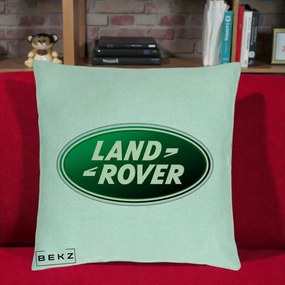 Perna Personalizata cu emblema Land Rover, 40x40 cm, Verde Menta, Husa Detasabila, Perna Inclusa, BEKZ®