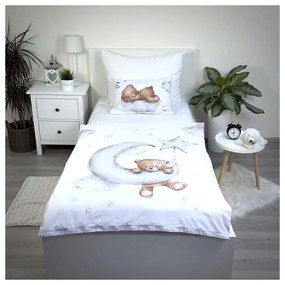 Lenjerie de pat pentru copii din bumbac pentru pătuț 100x135 cm Teddy "Moon" – Jerry Fabrics