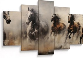 Tablou - Pictură în ulei de cai (150x105 cm)