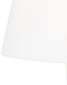 Lampă de podea clasică din oțel cu umbră albă reglabilă - Ladas