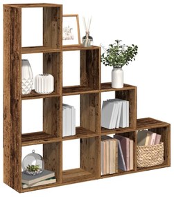 vidaXL Bibliotecă/separator cameră lemn vechi 131,5x29x131,5 cm lemn