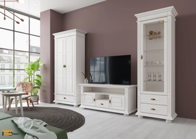 Living Blanca 3 Piese lemn masiv, cu dulap
