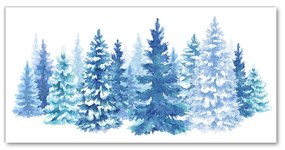 Tablou pe panza canvas Pomi de Crăciun, zăpadă, iarnă