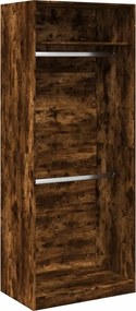 vidaXL Șifonier, stejar fumuriu, 80x50x200 cm, lemn prelucrat