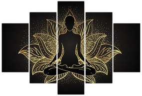 Tablou - Silueta într-o floare de lotus (150x105 cm)