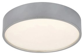 Plafoniera LED design modern Larcia IP44 argintiu, alb