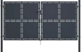 vidaXL Poartă de grădină din oțel, 300x200 cm, antracit