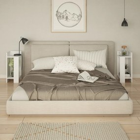 Măsuță de pat Elos White, 2 buc
