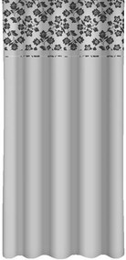 Draperie decorativă de culoare gri deschis cu imprimare de flori de grafit Lățime: 160 cm | Lungime: 270 cm
