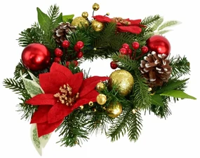 Coroniță de Crăciun Florența, 30 cm, 10 LED-uri