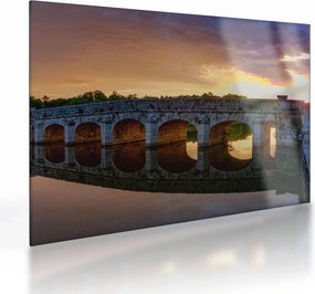Tablou pe sticlă cu pod (70x50 cm)