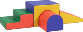 HOMCOM 4 Blocuri Construcție Modulare Moi Copii Vârste Cuprinse Între 1-3 Ani | Aosom Romania