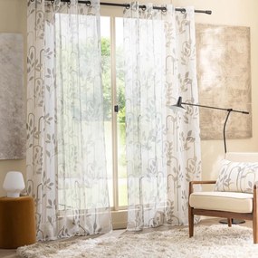 Perdea gri din voal 140x240 cm Roseris – douceur d'intérieur