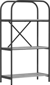 vidaXL Raft pentru cărți Gri Sonoma 60 x 30 x 109 cm Lemn compozit