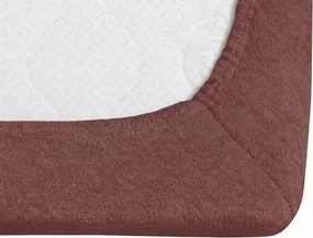 Cearsaf frote POLY maro inchis 90 x 200 cm