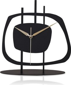 Ceas decorativ PIETRA, negru, metal, 22x23 cm