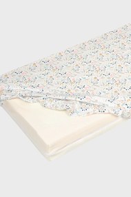Cearşaf elastic din bumbac pentru pătuţ de copii Flowers multicolor