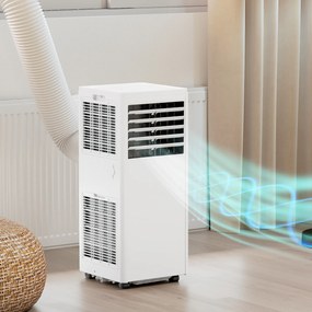 HOMCOM Climatizor mobil 9000 BTU, climatizor portabil 4-în-1, răcire, dezumidificator, ventilator, mod noapte | Aosom Romania