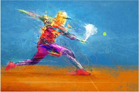 Tablou - Jucător de tenis pictat (90x60 cm)